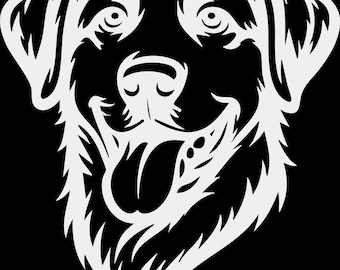 Labrador Retriever Head  248 - 6 inch x 5 inch Vinyl Decal Window Sticker