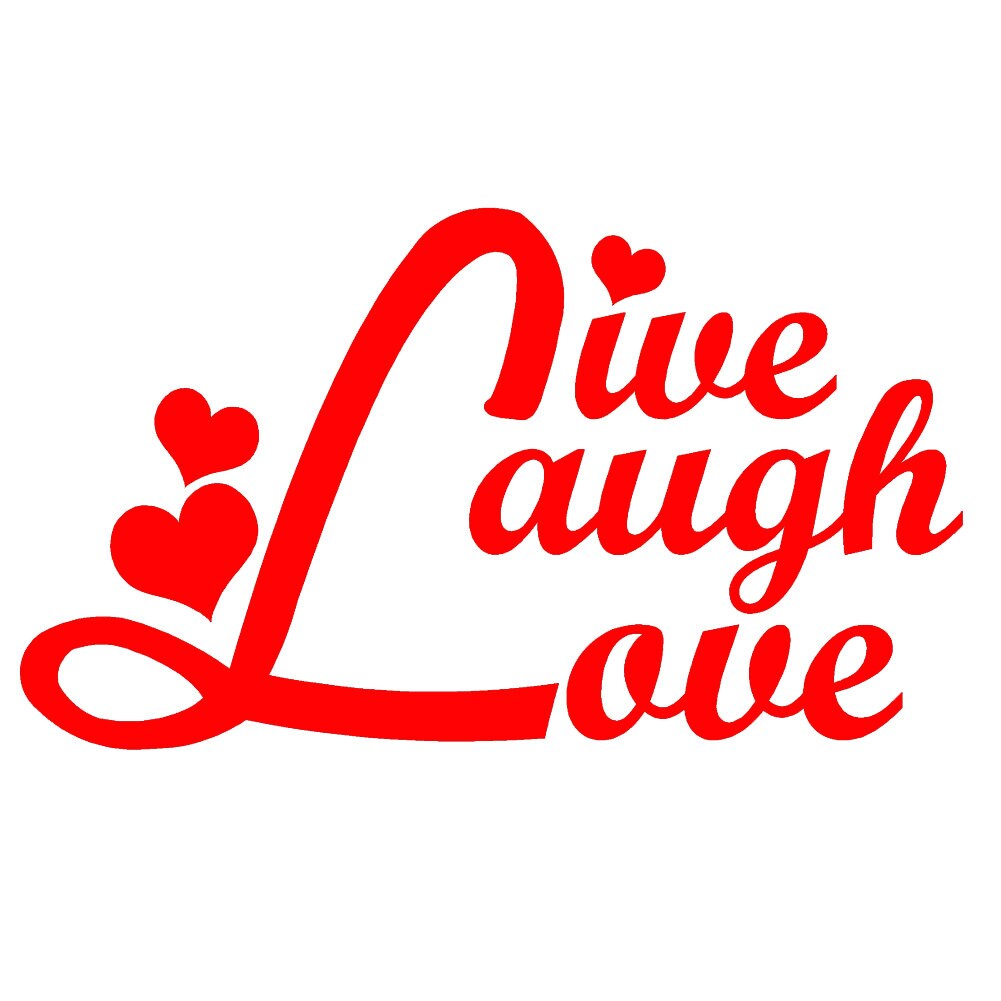 2 Pack - Live Laugh Love V3 - 5 inch Vinyl Decal Window Sticker - Thumbnail 7