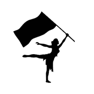 2 Pack - COLOR GUARD Girl 8&quot; Vinyl Decal Window Sticker