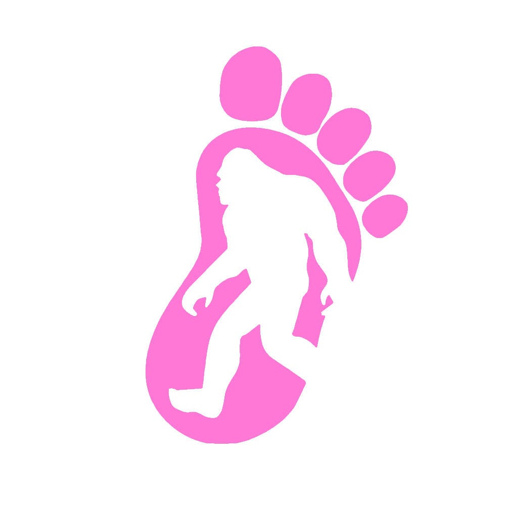 Bigfoot Silhouette Foot Print  2-PACK,  5"  Vinyl Decal Window Sticker - Thumbnail 6