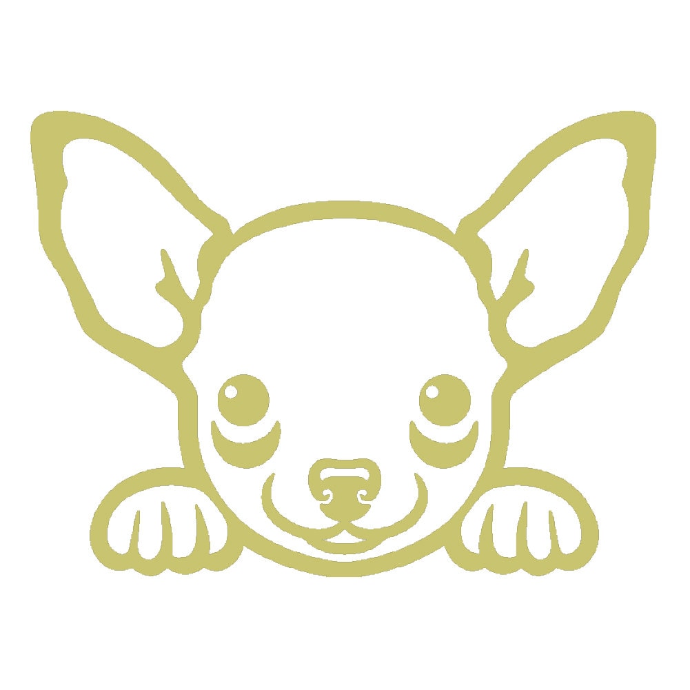 2 Pack - Chihuahua Peeking Cute Dog 5" Vinyl Decal Window Sticker - Thumbnail 5