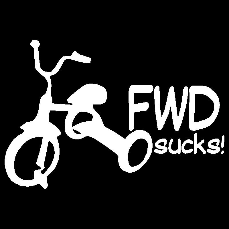 Front Wheel Drive Sucks Funny Tuner JDM 5" Vinyl Decal Window Sticker