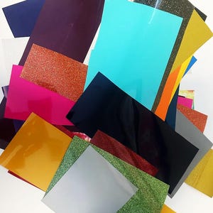 Heat Transfer Vinyl Scrap Pack, HTV Scrap Pack, Verschiedene Vinyl, Vinyl-Scraps, HTV-Scraps, Bastelbedarf, Craft Vinyl, Vinyl