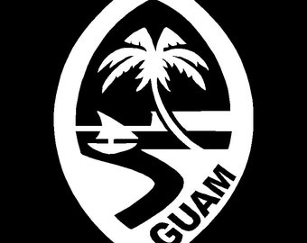 Seal of GUAM pride love 11" Vinyl Decal Window Sticker