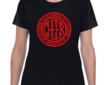 Cheer Leader Badge V1 Woman's T-shirt by StickerDad®  - 100% Cotton Tee - High Quality - Made in the USA