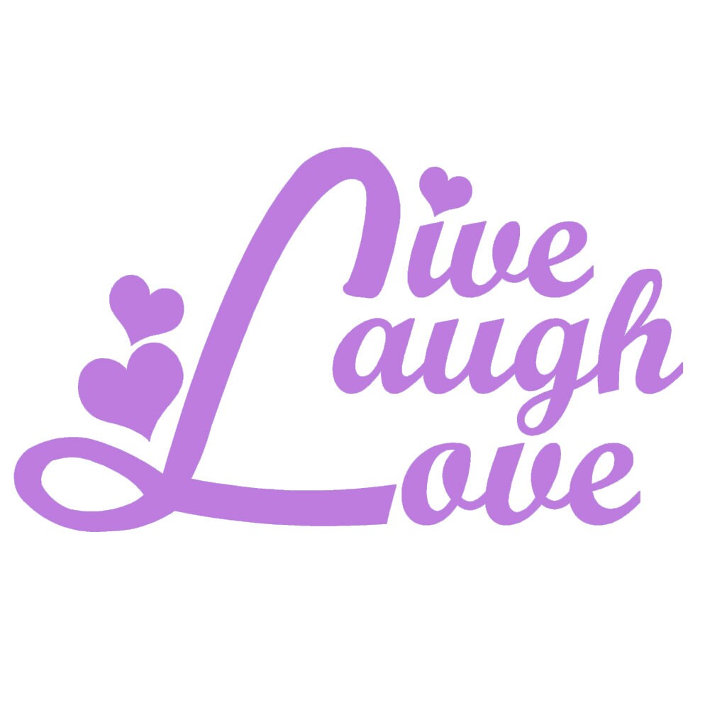 2 Pack - Live Laugh Love V3 - 5 inch Vinyl Decal Window Sticker - Thumbnail 3