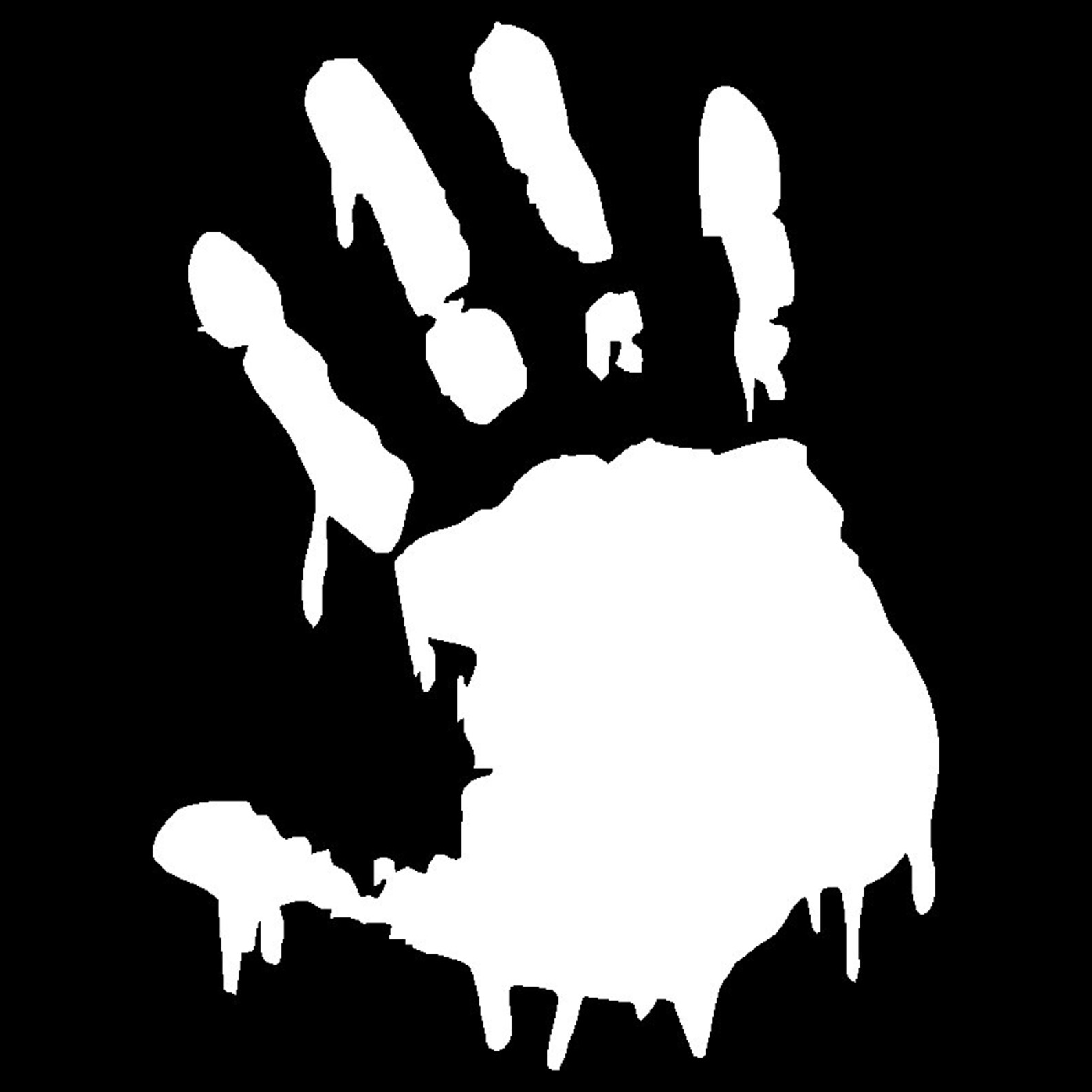 Bloody ZOMBIE Hand Right 5 Vinyl Decal Window Sticker | Etsy