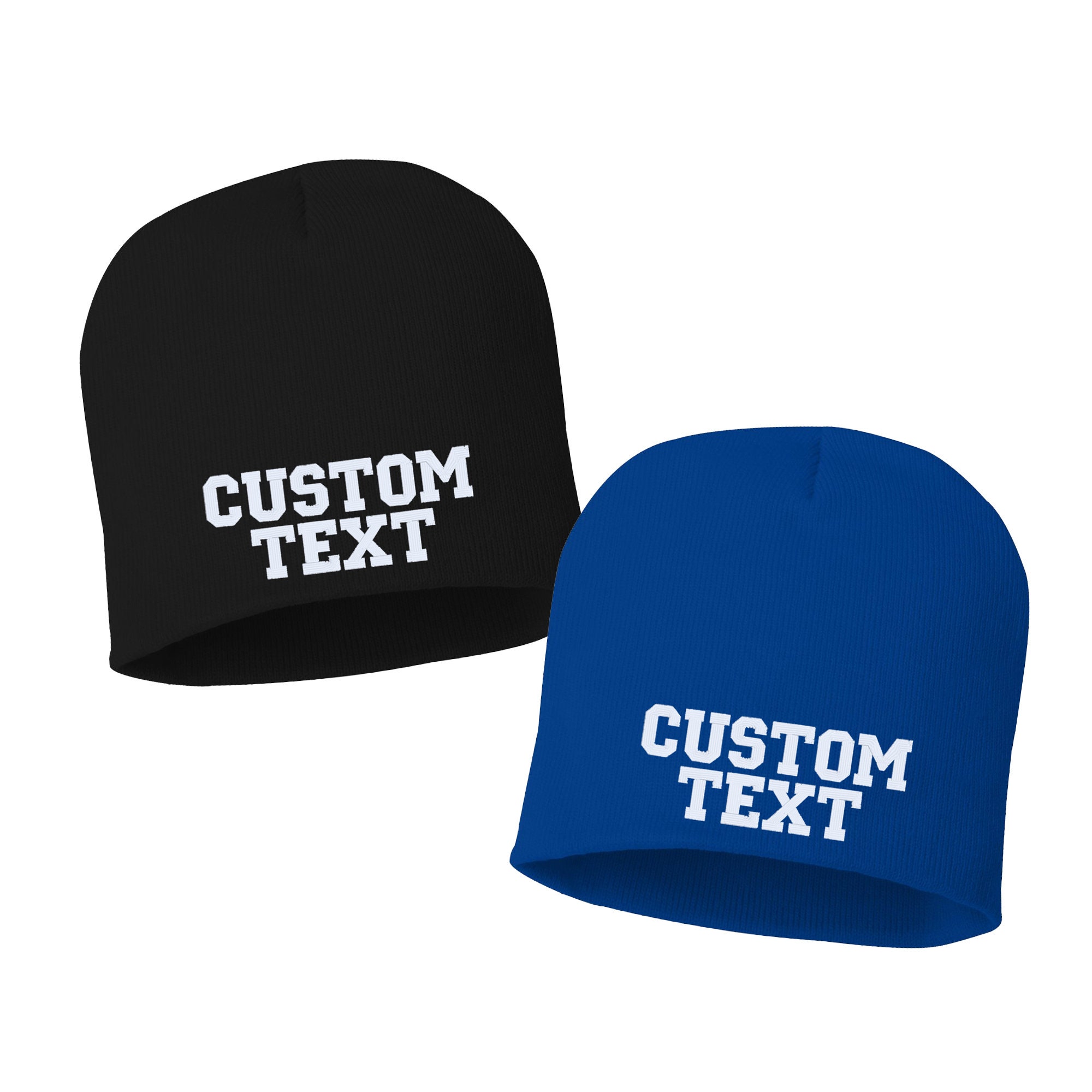 Custom Embroidered Skull Cap Beanies Custom Beanie Etsy