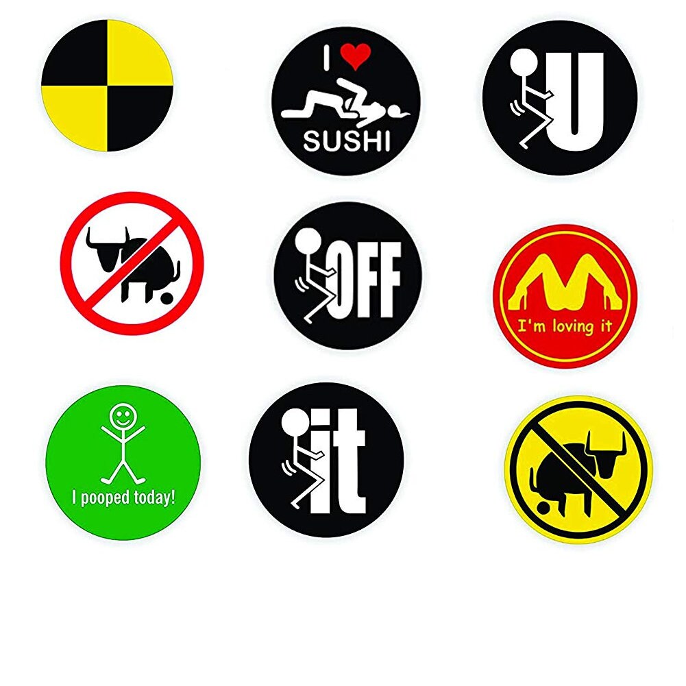 Helmet Sticker Bundle 122818 (9 Stickers Included)  Full Color Printed Vinyl Decal Hard Hat Helmet Window Sticker