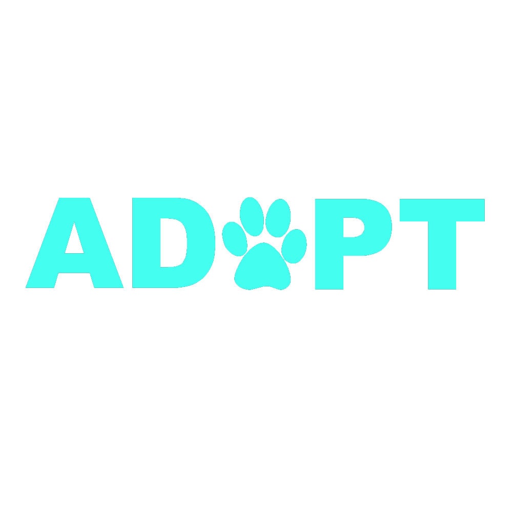 ADOPT with Paw (2-Pack) Cat Dog Pet  - 6"  Vinyl Decal Window Sticker - Thumbnail 5