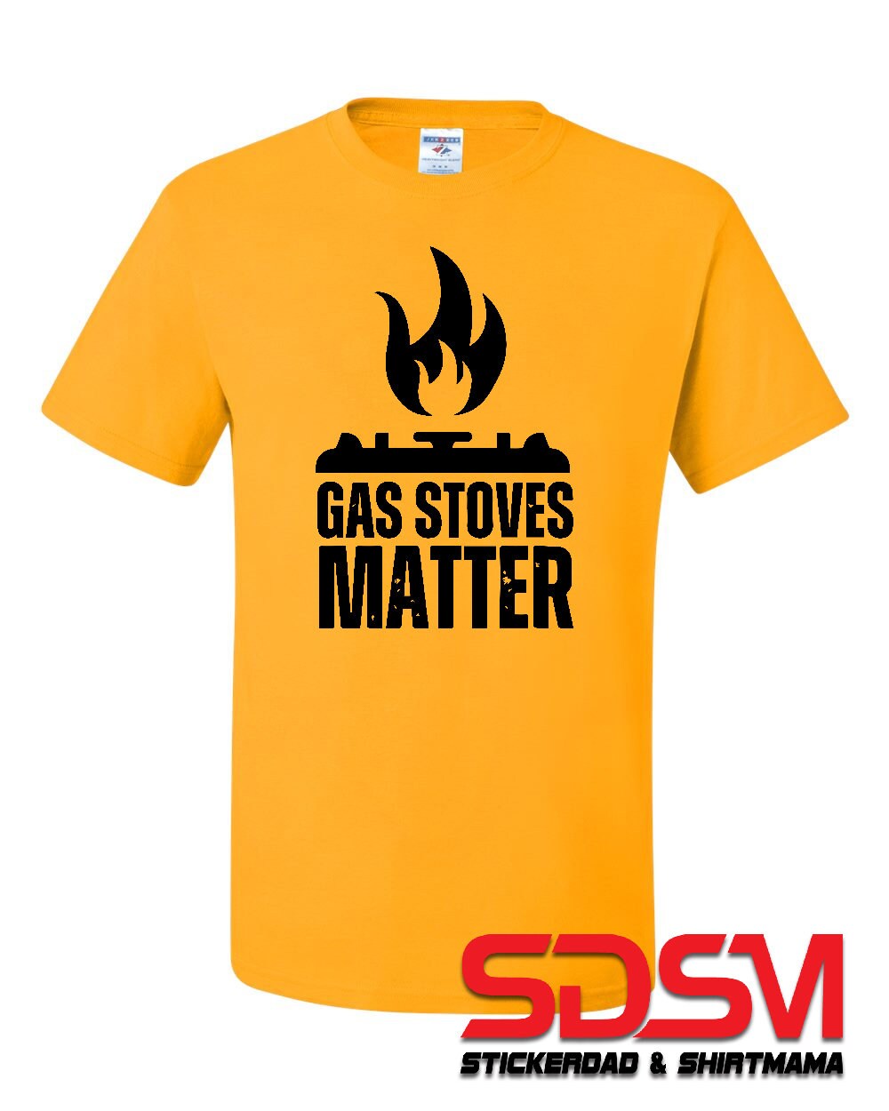 Gas Stoves Matter T-shirt by StickerDad® - 100% Cotton Tee - High Quality - Made in the USA - Thumbnail 2