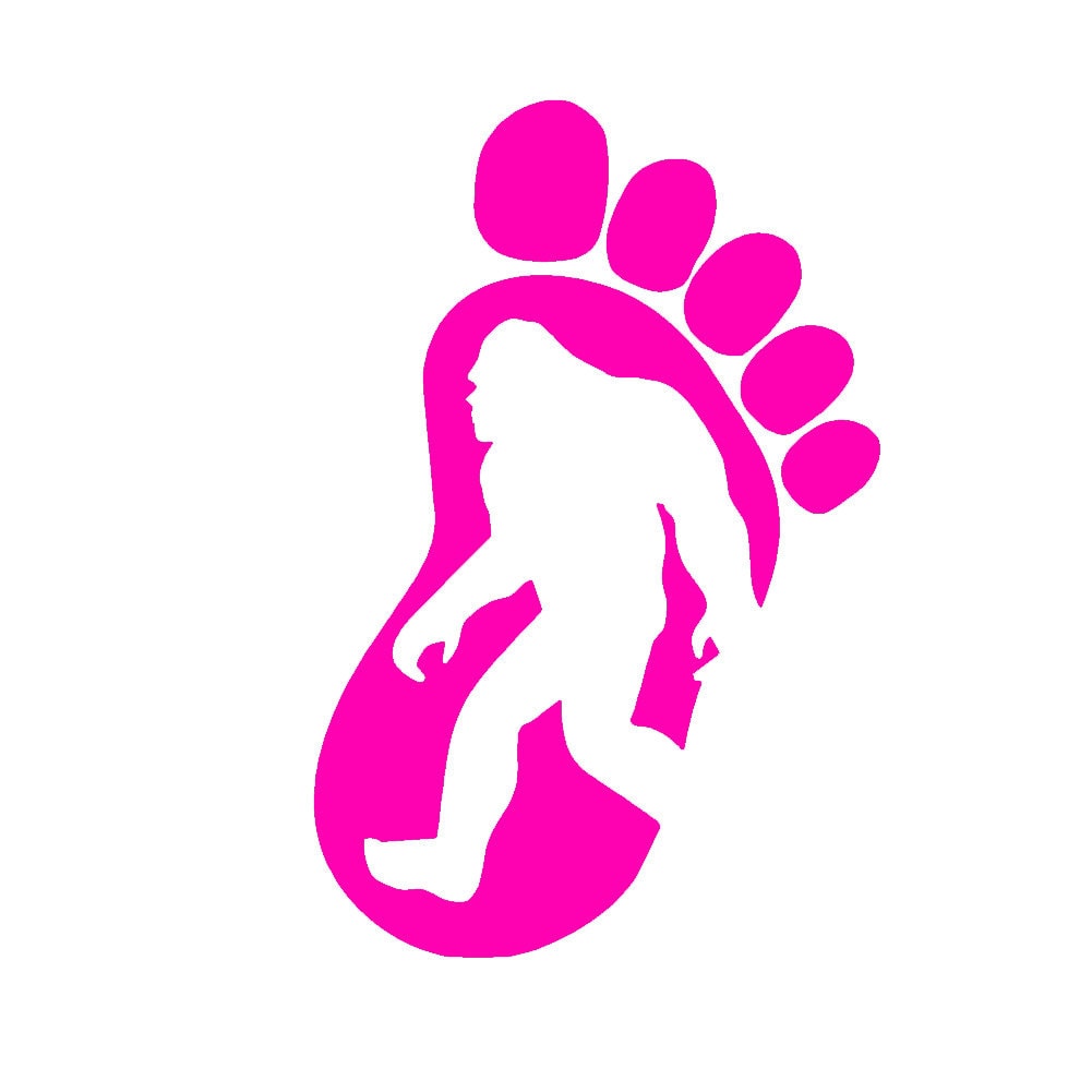 Bigfoot Silhouette Foot Print  2-PACK,  5"  Vinyl Decal Window Sticker - Thumbnail 3