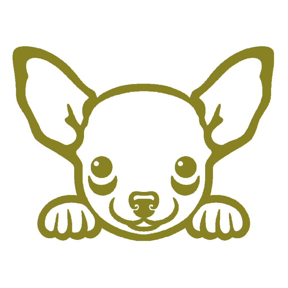 2 Pack - Chihuahua Peeking Cute Dog 5" Vinyl Decal Window Sticker - Thumbnail 4