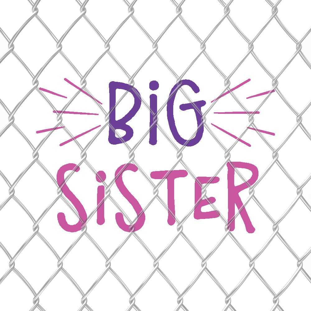 Big Sister - SVG Cut File DXF Silhouette Studio Vinyl Digital Cut Files for Cricut, Silhouette