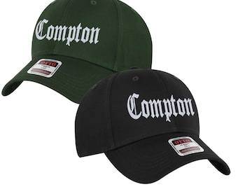 Embroidered "Compton" 6 Panel Low Profile Baseball Cap Style No. 19-536