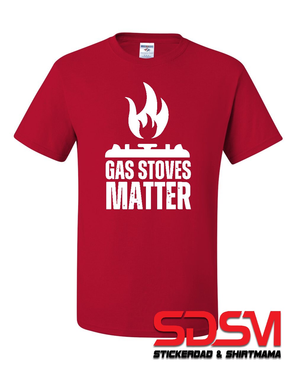 Gas Stoves Matter T-shirt by StickerDad® - 100% Cotton Tee - High Quality - Made in the USA - Thumbnail 5