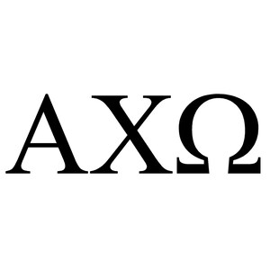 Alpha Chi Omega (2 Pack) Decal 6&quot; Vinyl Decal Window Sticker &quot;Officially Licensed Product&quot;.