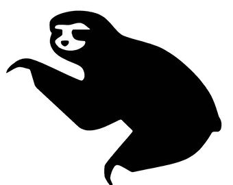 SLOTH Cute Animal V1 - 5" Vinyl Decal Window Sticker