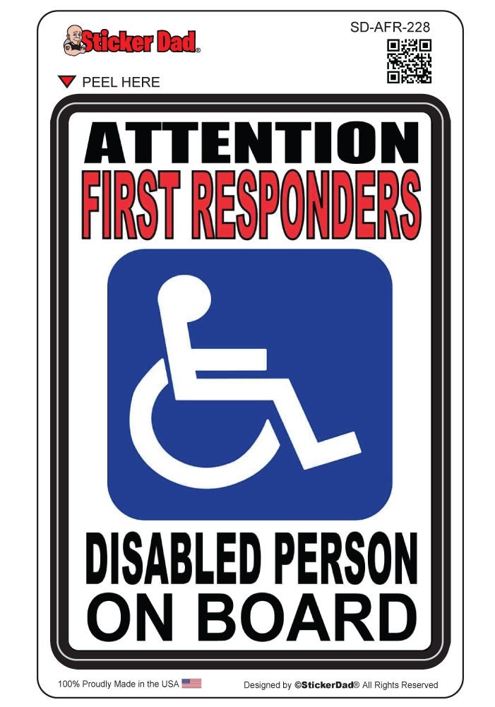 2 Pack - Attention First Responders 228 - size: 6" - Full Color Printed Vinyl Decal Hard Hat Helmet Window Sticker