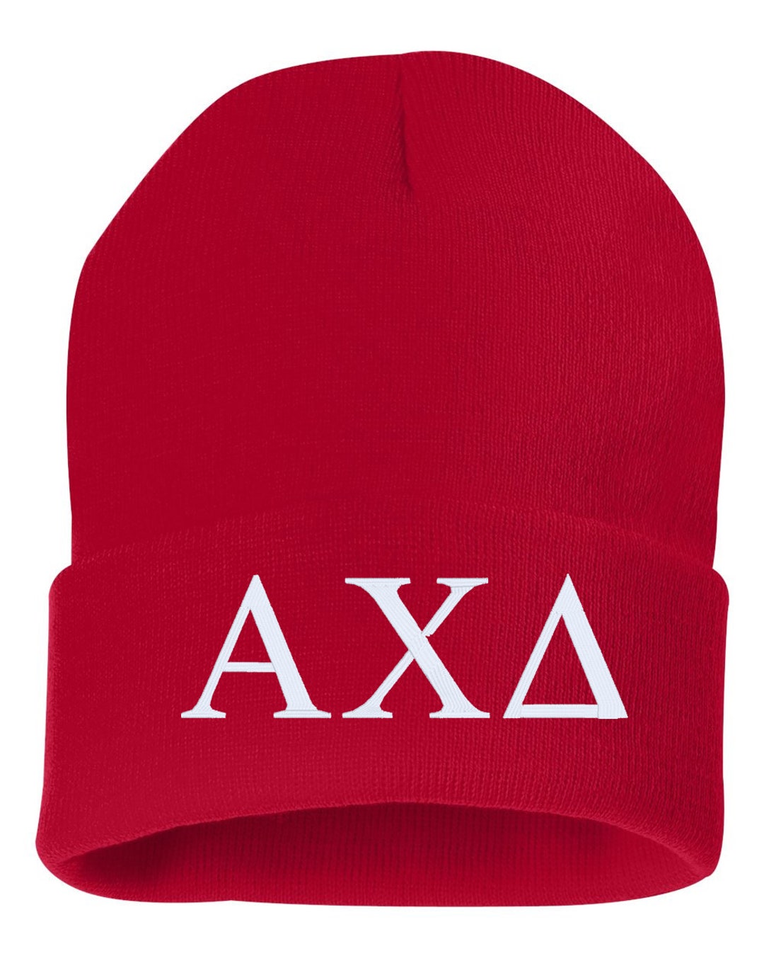 Sorority/fraternity GREEK LETTERS Embroidered Cuffed Beanie Hat ...