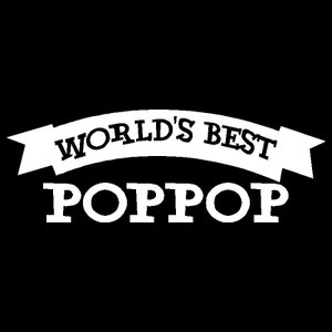 2er Pack - World es Best Poppop Love Großvater 6,5&quot; Vinyl Aufkleber Fensteraufkleber Weltbester Poppop Großvater 6,5&quot; Vinyl Aufkleber Aufkleber