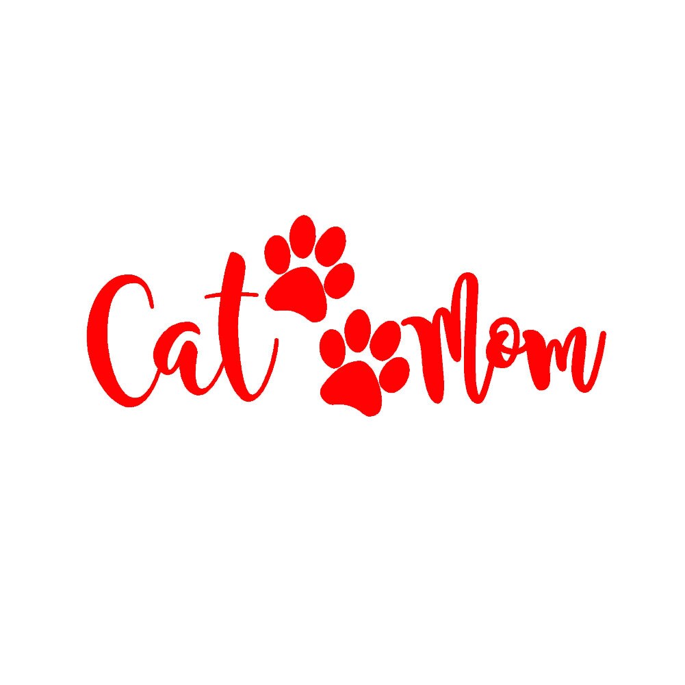 Cat Mom V3 - 7" Vinyl Decal Window Sticker - Thumbnail 4