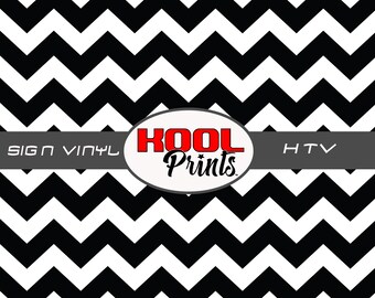 Kool Prints™ ZigZag BW Pattern Printed Vinyl, Printed Patterned Vinyl, Outdoor Vinyl, Decal Vinyl, Monogram Vinyl