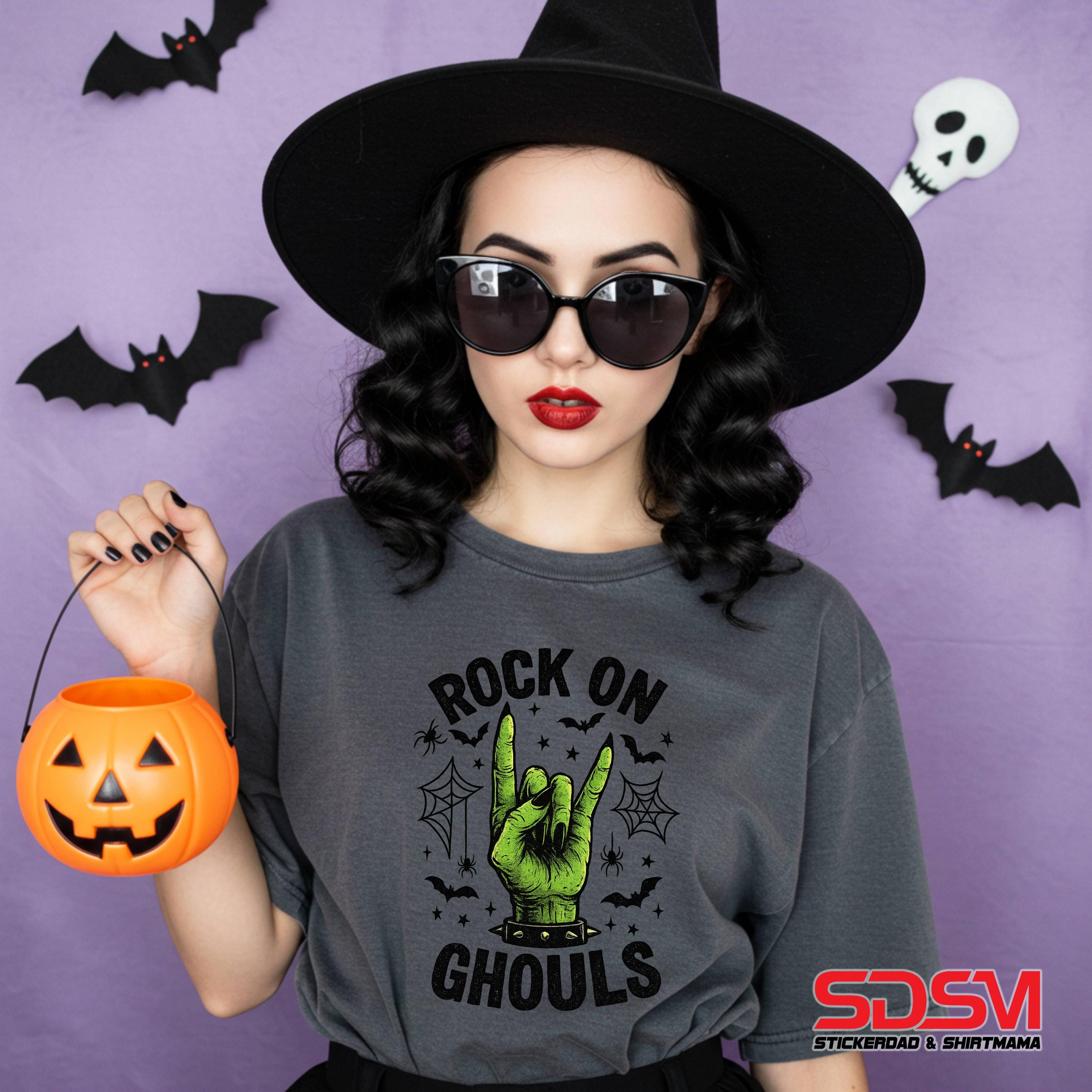 ROCK On 1032, Rock Ghouls Png, Halloween Design, Girly Halloween Png, Halloween Png, Rock Horns Png, Cute Halloween Png - Thumbnail 4
