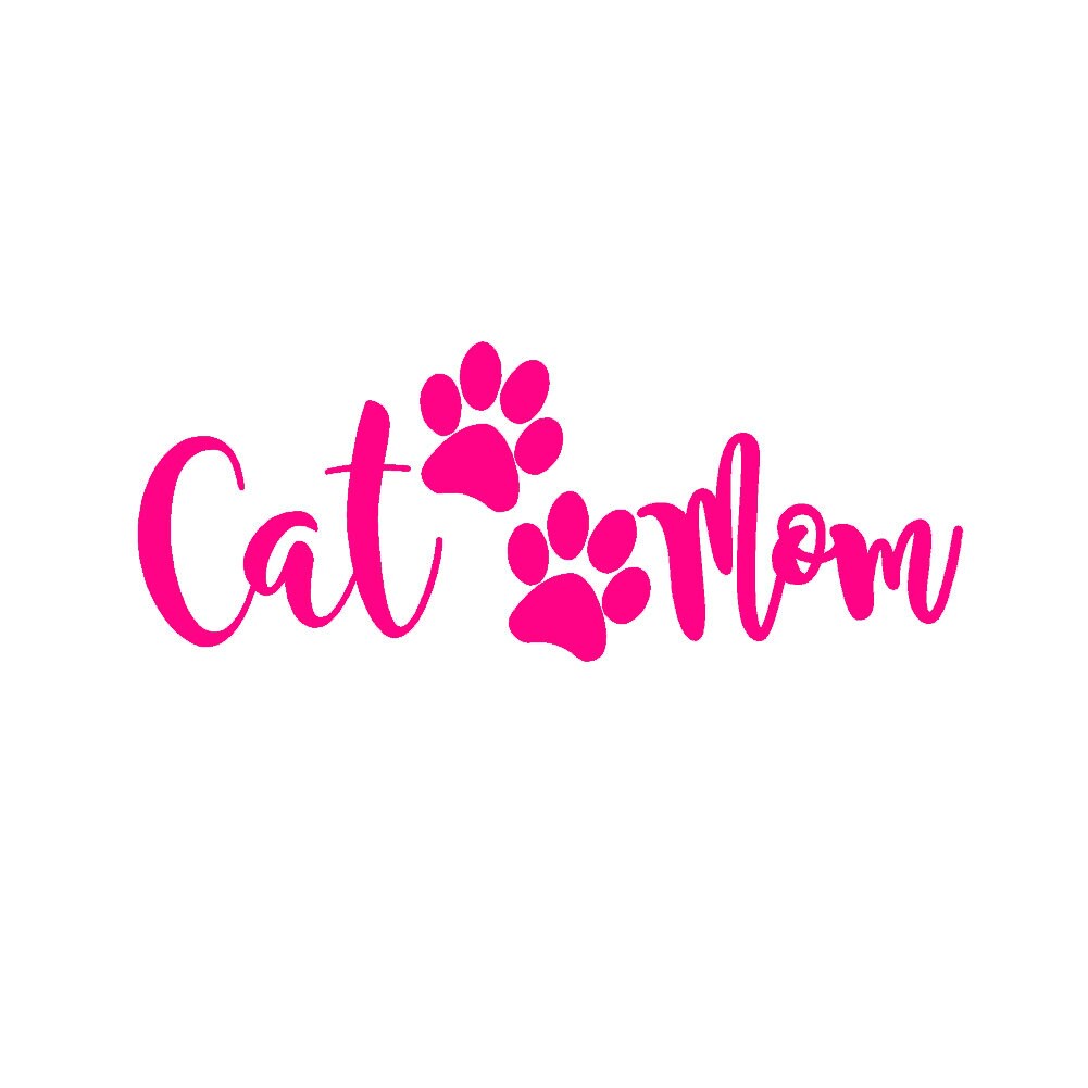 Cat Mom V3 - 7" Vinyl Decal Window Sticker