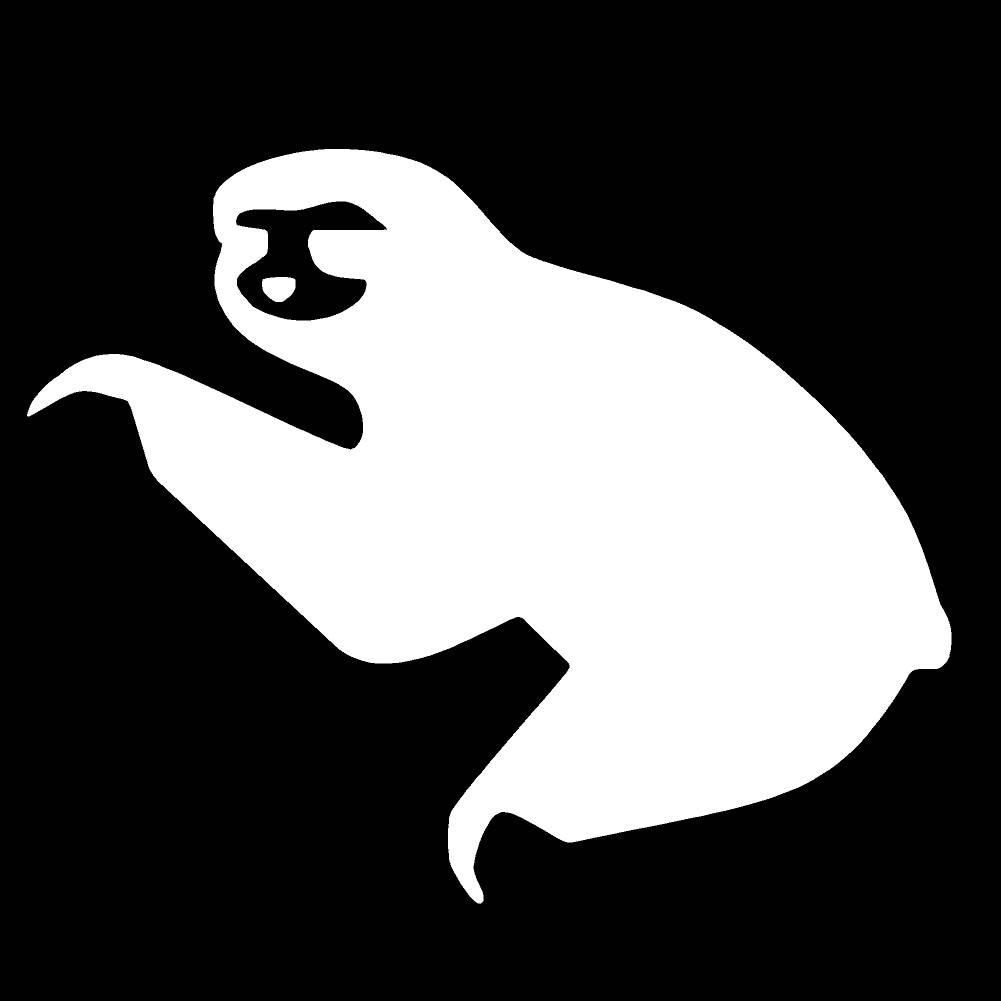 SLOTH Cute Animal V1 - 5" Vinyl Decal Window Sticker - Thumbnail 5