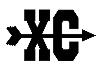 Cross Country XC Symbol - 4 inch Vinyl Decal Window Sticker