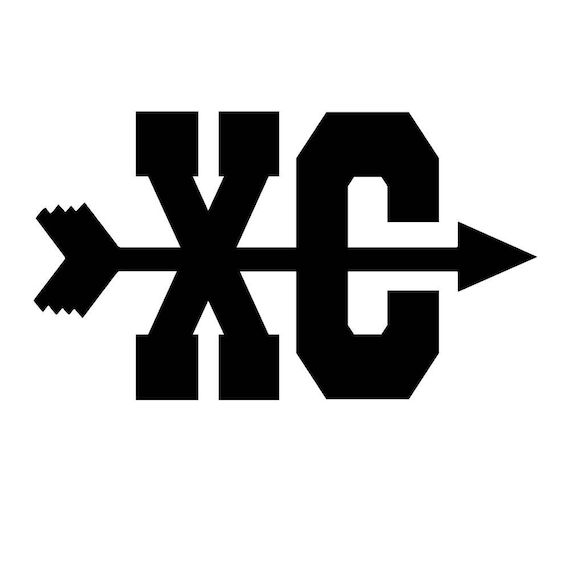 5/" White CROSS COUNTRY SYMBOL school sports Vinyl Decal Window Sticker