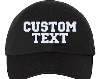 CUSTOM TEXT Cap Hats Coach Gift, Dad Gift , Mom Gift ,Baseball Gift, Groom Gift, Tag Line, Business, Name, Embroidered