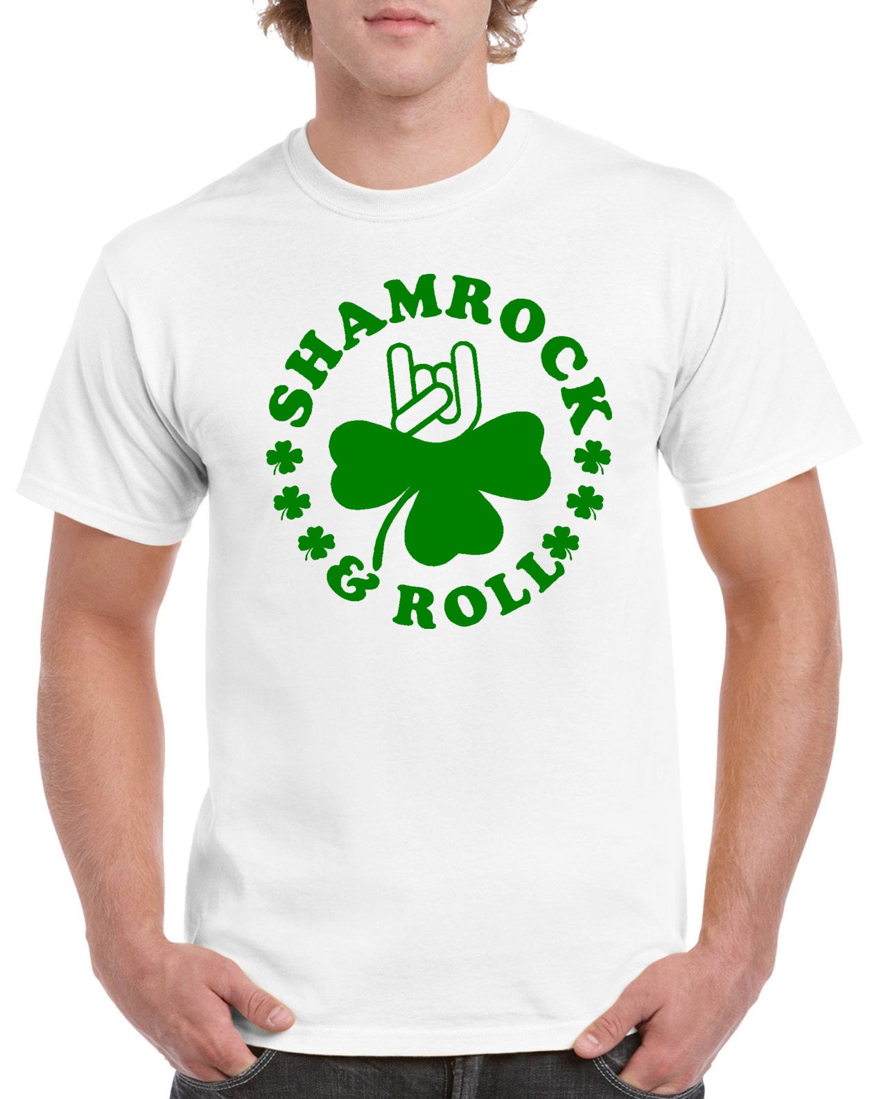 StickerDad® SHAMROCK and Roll T-shirt 100% Cotton Tee - High Quality - Made in the USA - Thumbnail 2