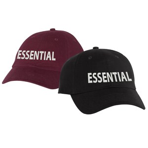 ESSENTIAL Embroidered Brushed Twill Cap, Unstructured Hat, Dad Hat, Embroidered Gift, Custom Hat Cap