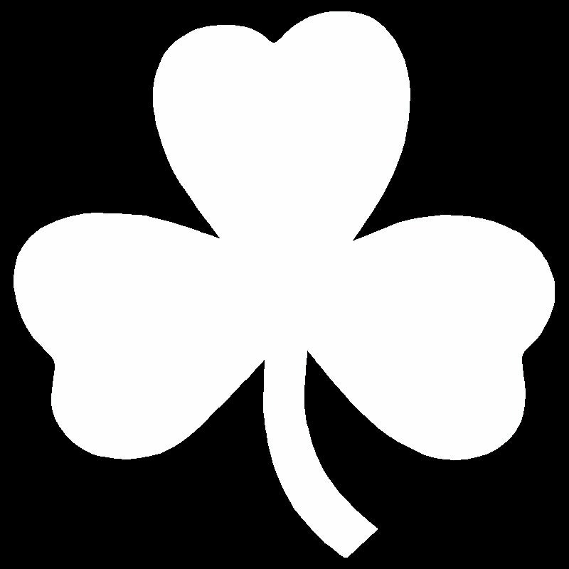 3 Leaf Clover SHAMROCK (2-Pack, Size: 4") Vinyl Decal Sticker