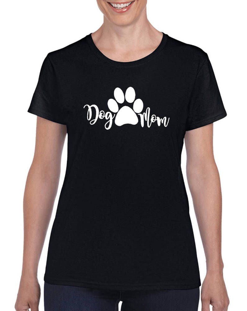 DOG MOM V1 Woman's T-shirt by StickerDad®  - 100% Cotton Tee - High Quality - Made in the USA - Thumbnail 3