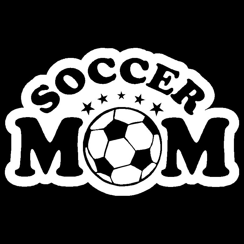 Soccer Mom V1 School Sports - 6.5" Vinyl Decal Window Sticker