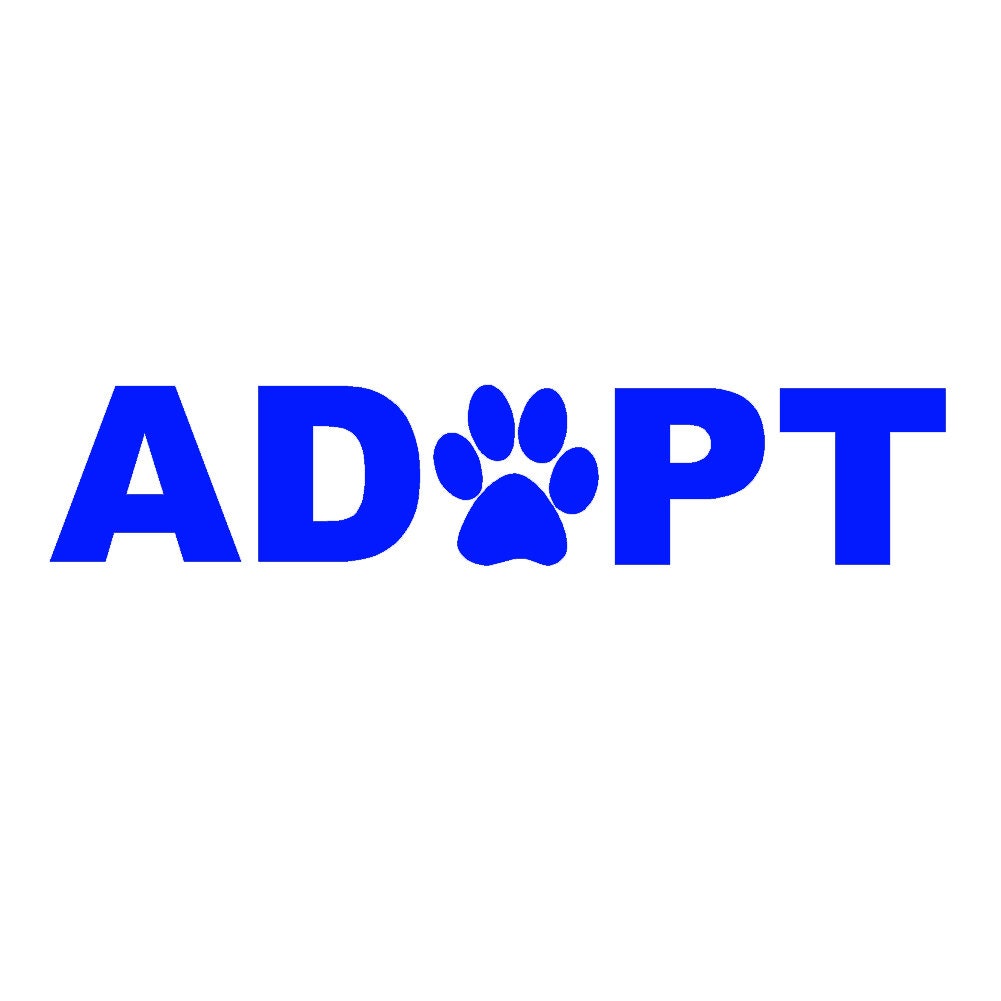 ADOPT with Paw (2-Pack) Cat Dog Pet  - 6"  Vinyl Decal Window Sticker - Thumbnail 2