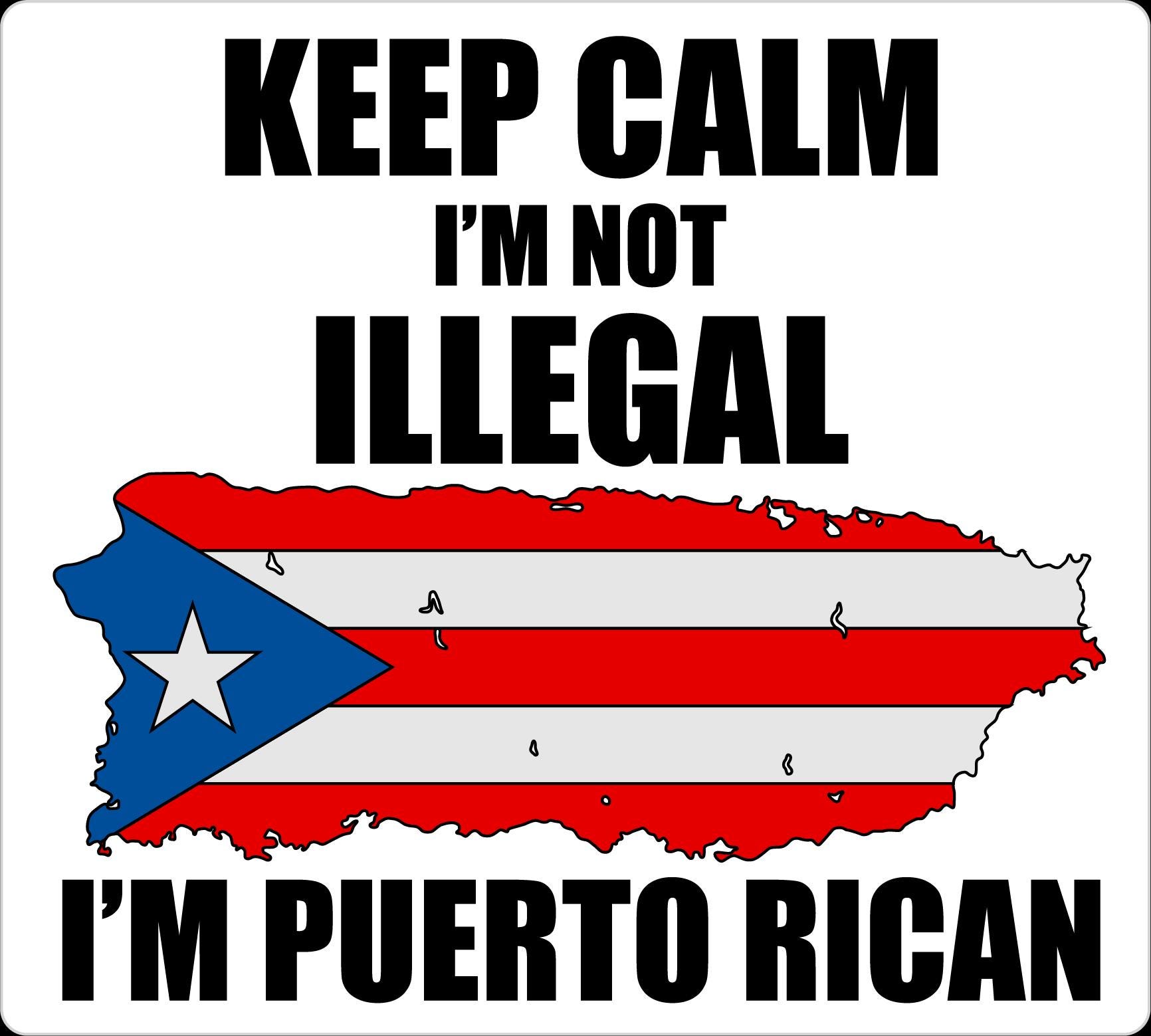 KEEP CALM I'm Puerto Rican Full Color Printed Sticker by StickerDad - Size-5" Color-Full - for Windows, Bumpers, Laptop, Lockers, etc. - Thumbnail 2