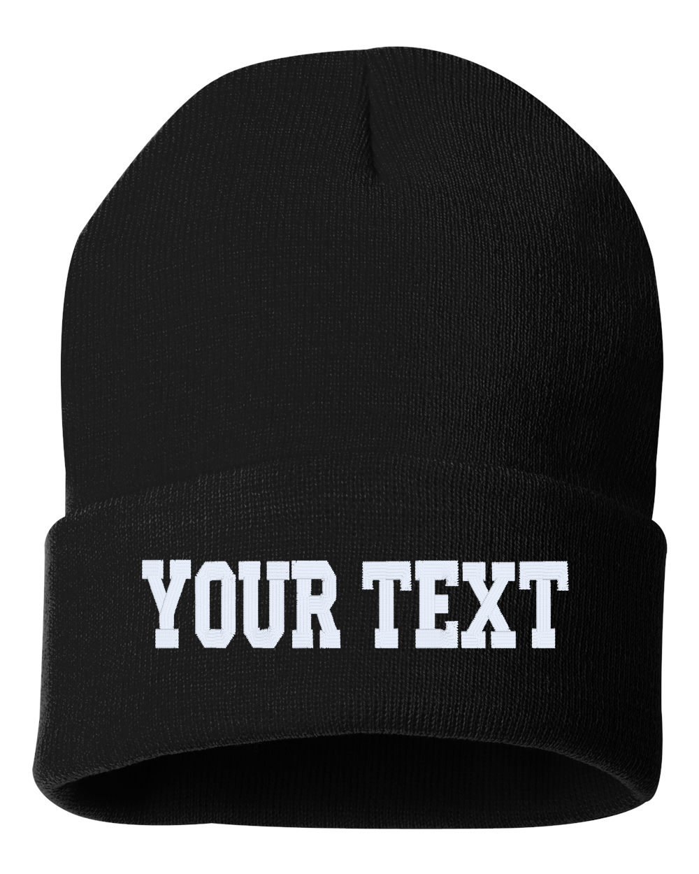 Custom Embroidered Cuffed Beanies, Embroidery Cap, Personalized Hat, Text Knit Hat, 12" Beanie, Winter Hat , Hat Beanie, Cuffed Beanie - Thumbnail 5