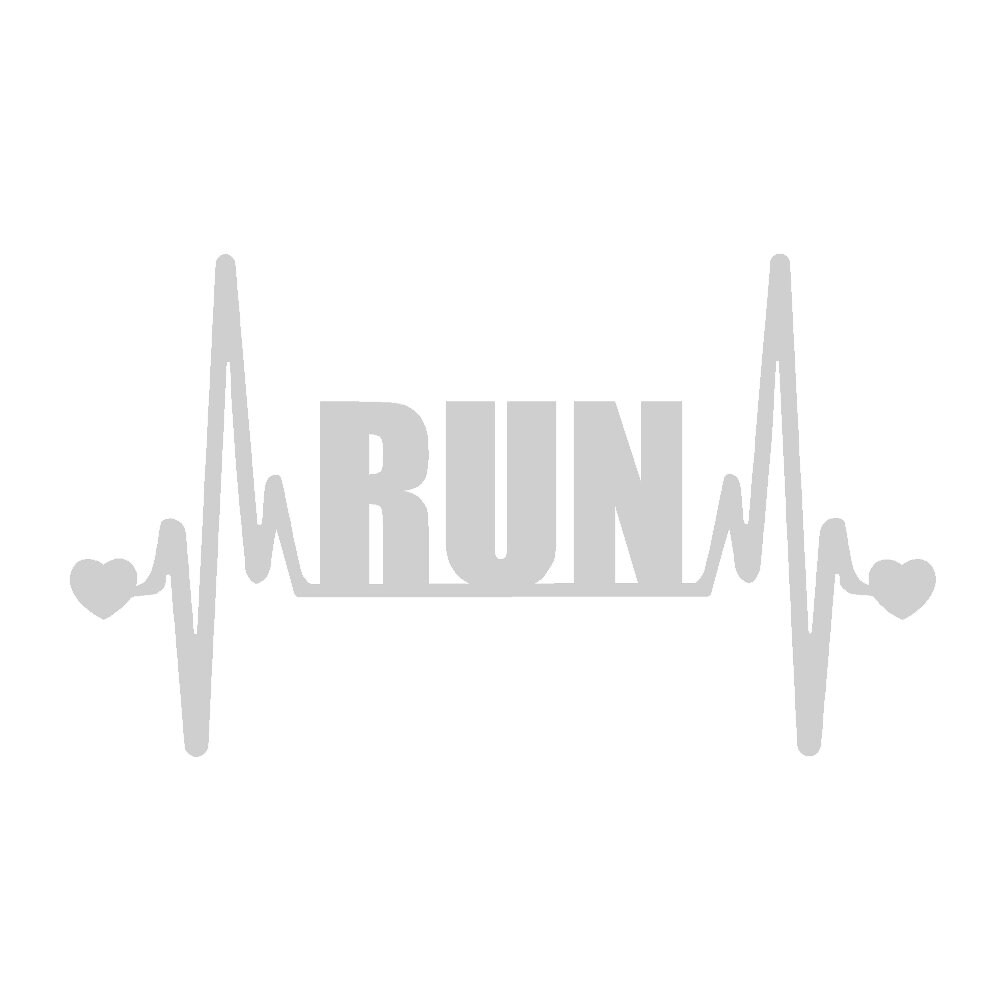 RUN Marathon Running V2 Heartbeat Lifeline  - 7"  Vinyl Decal Window Sticker - Version 2 Version 2 - Thumbnail 5