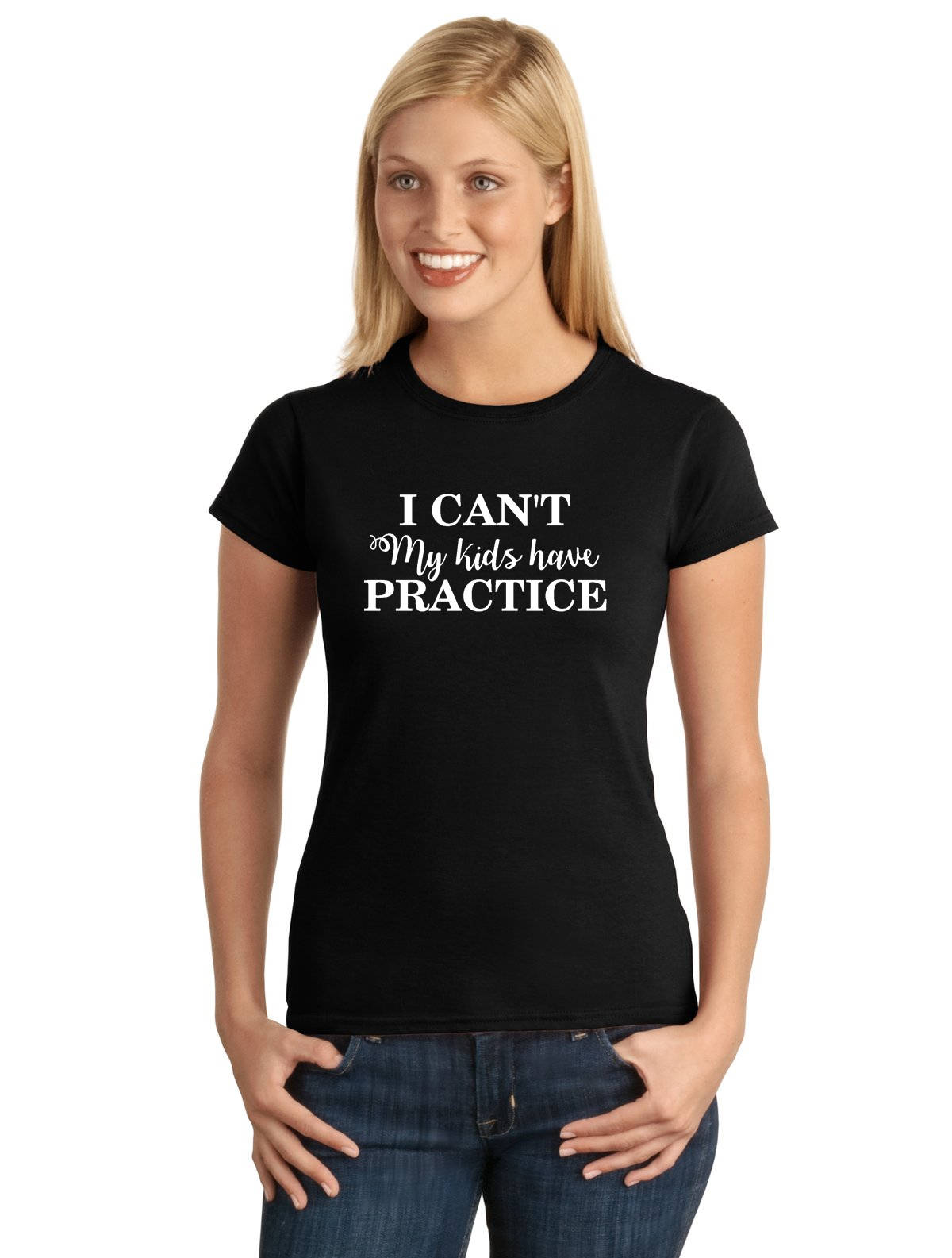 I Can't My Kids Have Practice V1 T-shirt by StickerDad®  - 100% Cotton Tee - High Quality - Made in the USA