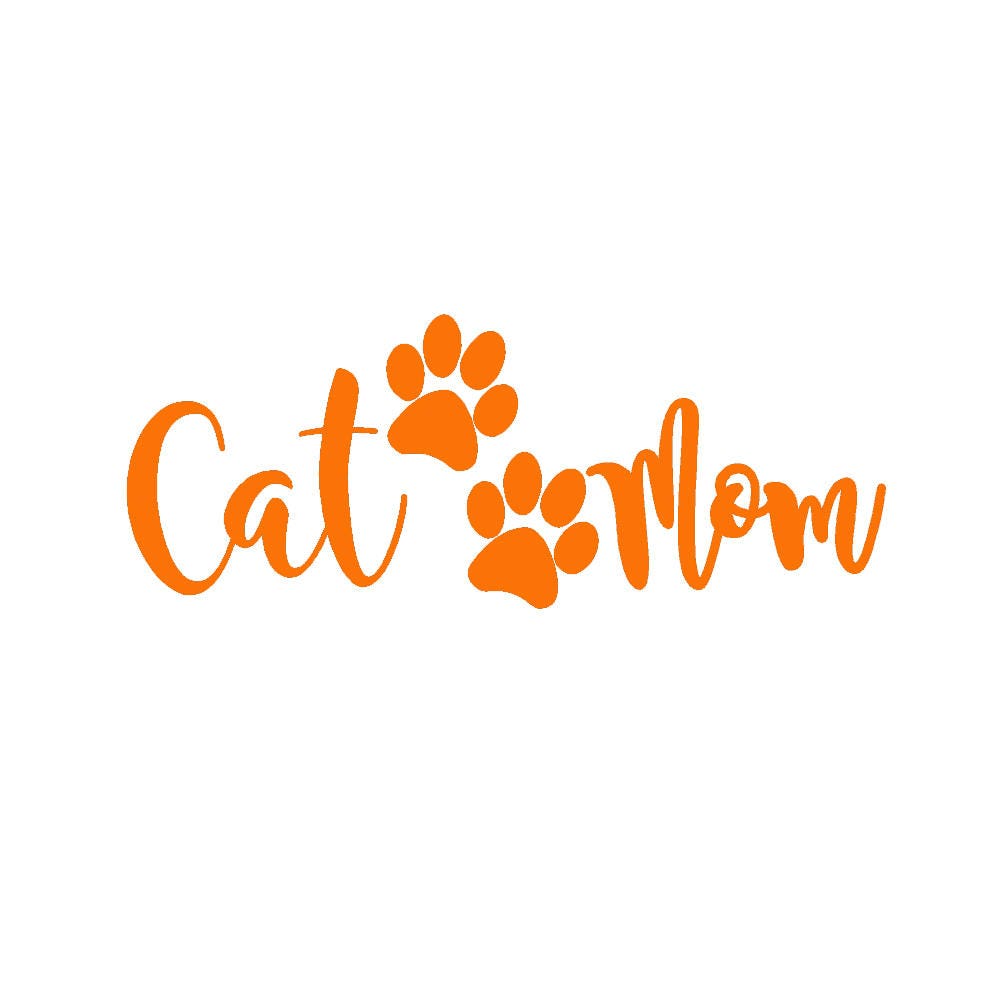 Cat Mom V3 - 7" Vinyl Decal Window Sticker - Thumbnail 3