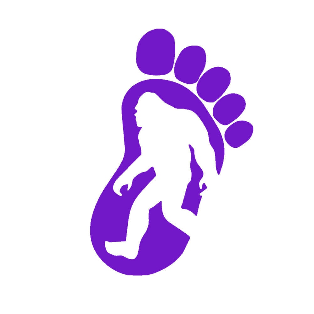 Bigfoot Silhouette Foot Print  2-PACK,  5"  Vinyl Decal Window Sticker - Thumbnail 7