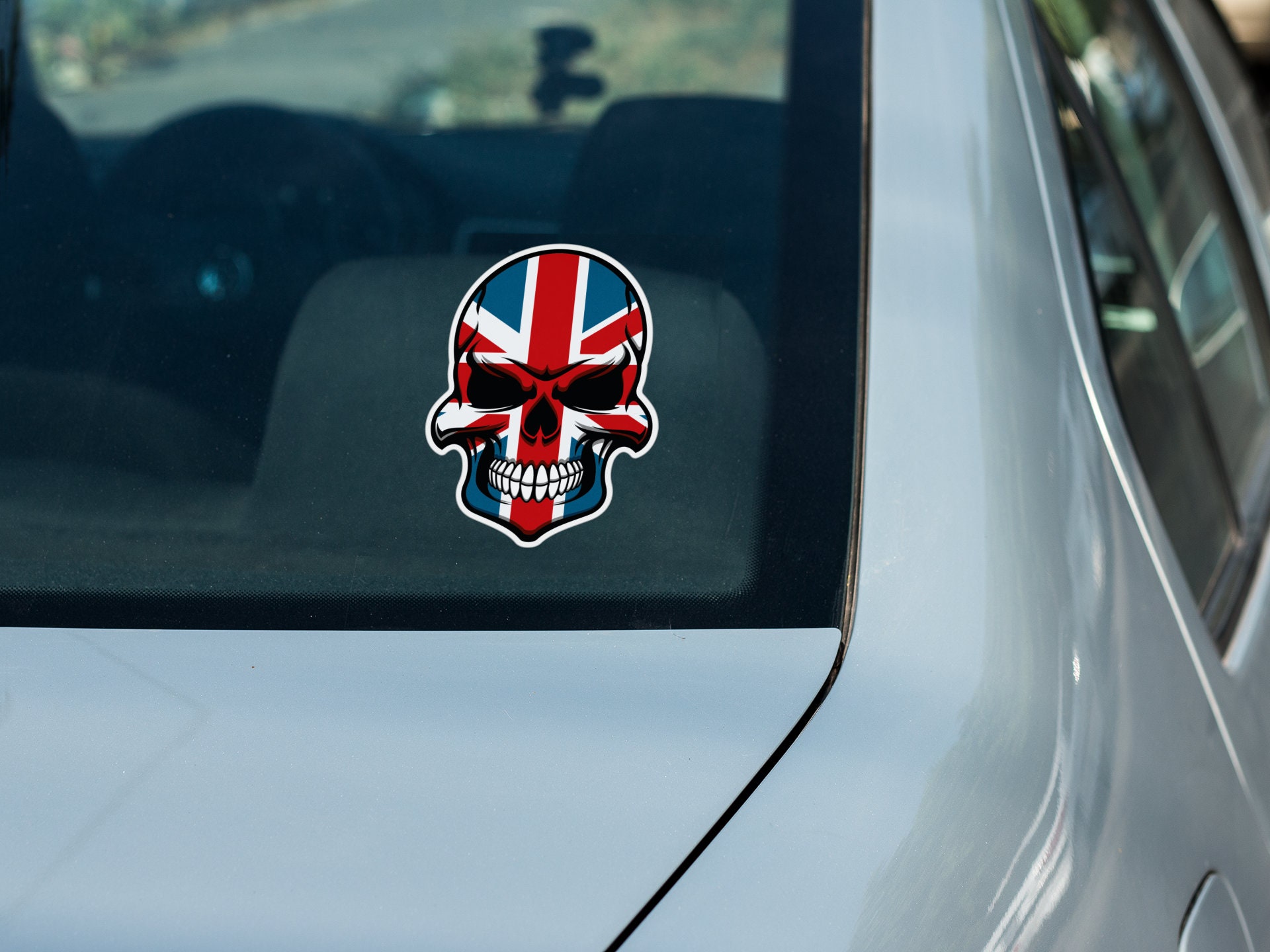 STICKER DAD Flag Skull Great Britain Full Color Printed Sticker - Size-5" Color-Full - for Windows, Walls, Bumpers, Laptop, Lockers, etc. - Thumbnail 3