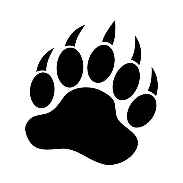 Grizzly Bear Paw (2 Pack) Brown Bear 5" Vinyl Decal Window Sticker