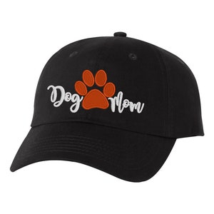 DOG MOM V3 Hut Kappe, Hundemama, Mama Hut, unstrukturierter gestickter Hut
