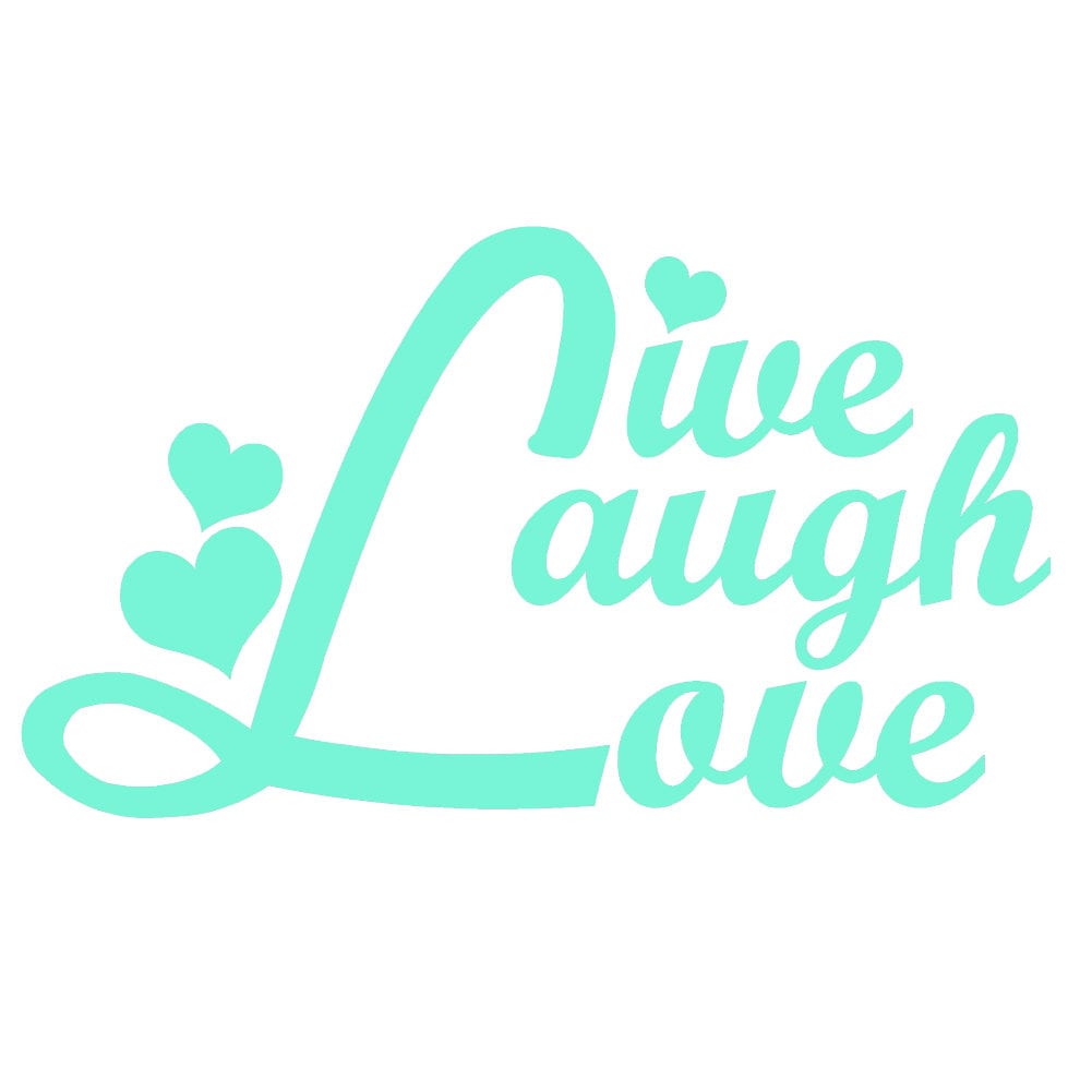 2 Pack - Live Laugh Love V3 - 5 inch Vinyl Decal Window Sticker - Thumbnail 5