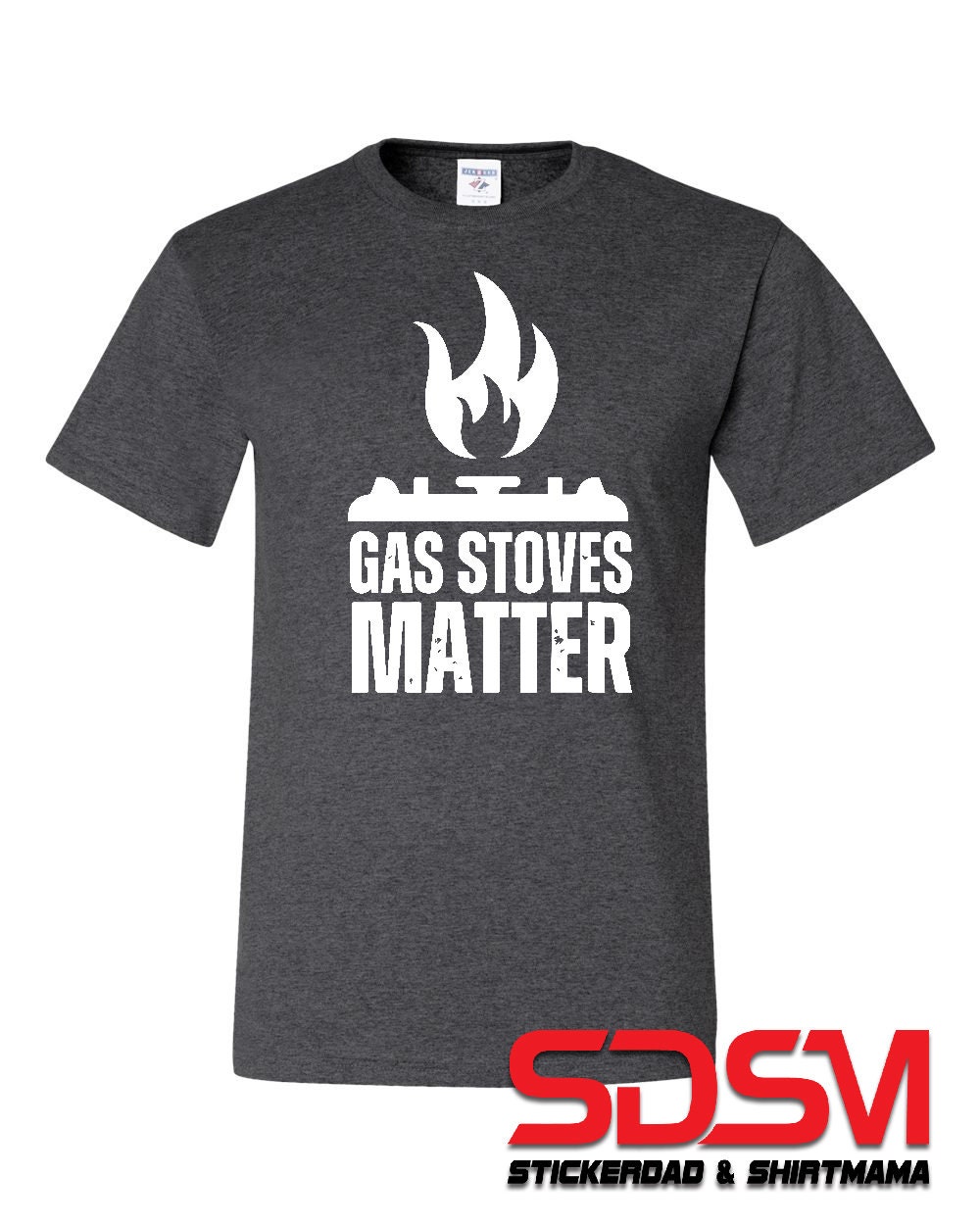 Gas Stoves Matter T-shirt by StickerDad® - 100% Cotton Tee - High Quality - Made in the USA - Thumbnail 3